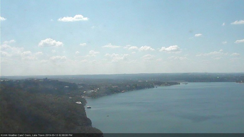 Lake Travis webcam, September 13, 2019 1:10 PM CT