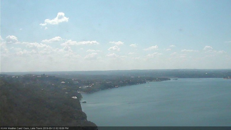 Lake Travis webcam, September 13, 2019 1:20 PM CT