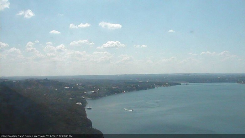 Lake Travis webcam, September 13, 2019 1:25 PM CT