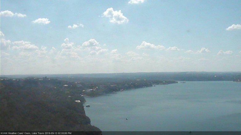 Lake Travis webcam, September 13, 2019 1:35 PM CT