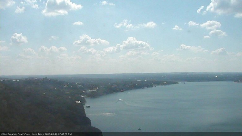 Lake Travis webcam, September 13, 2019 1:50 PM CT