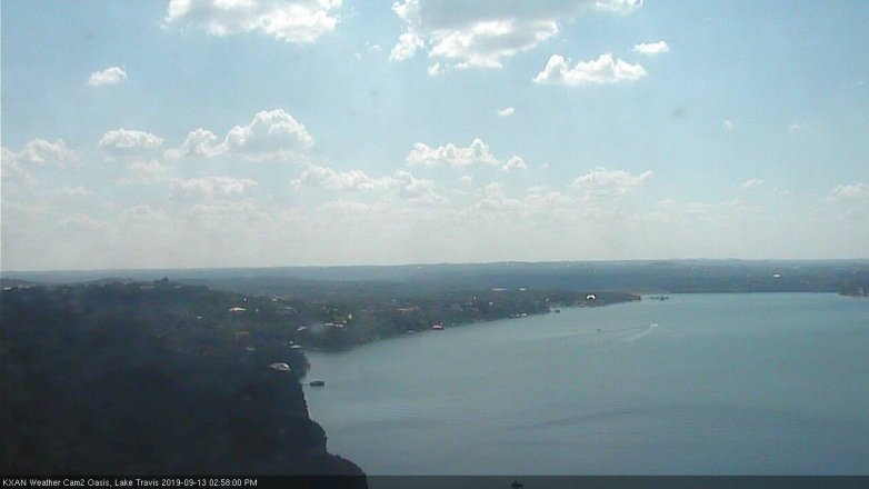 Lake Travis webcam, September 13, 2019 2:00 PM CT