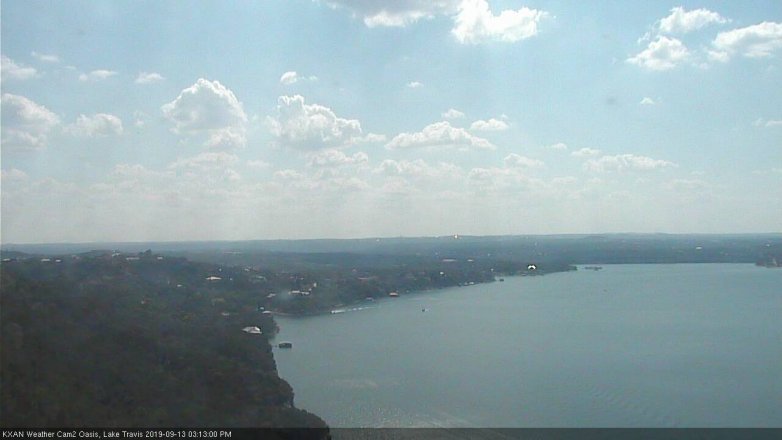 Lake Travis webcam, September 13, 2019 2:15 PM CT