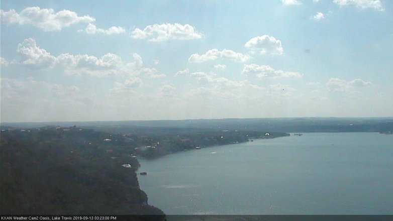 Lake Travis webcam, September 13, 2019 2:25 PM CT