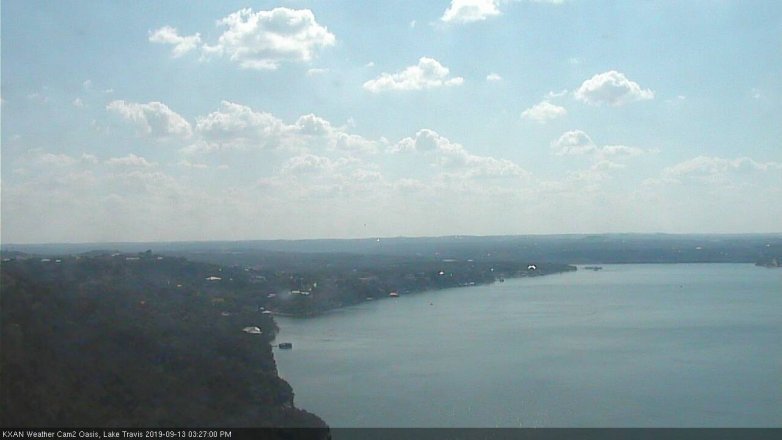 Lake Travis webcam, September 13, 2019 2:30 PM CT