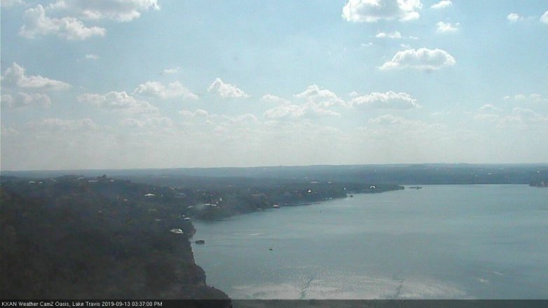 Lake Travis webcam, September 13, 2019 2:40 PM CT