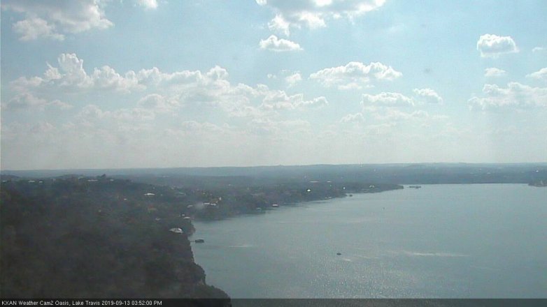 Lake Travis webcam, September 13, 2019 2:55 PM CT