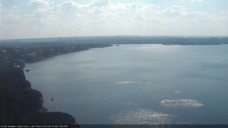 Lake Travis webcam, September 13, 2019 3:20 PM CT