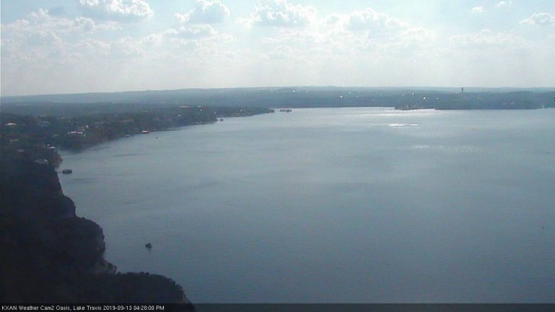 Lake Travis webcam, September 13, 2019 3:30 PM CT