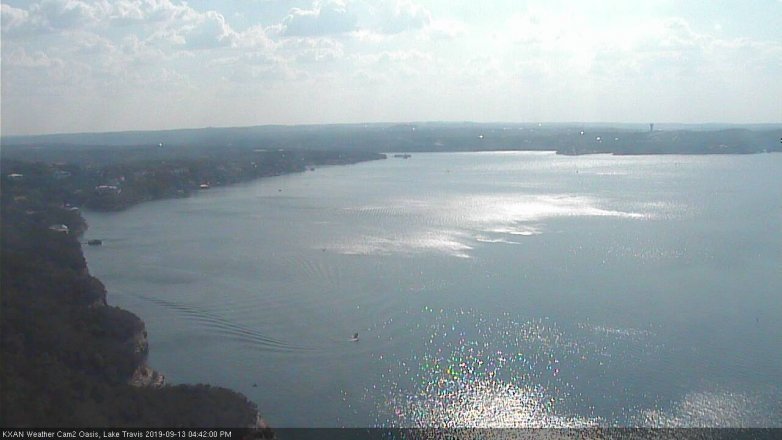 Lake Travis webcam, September 13, 2019 3:45 PM CT