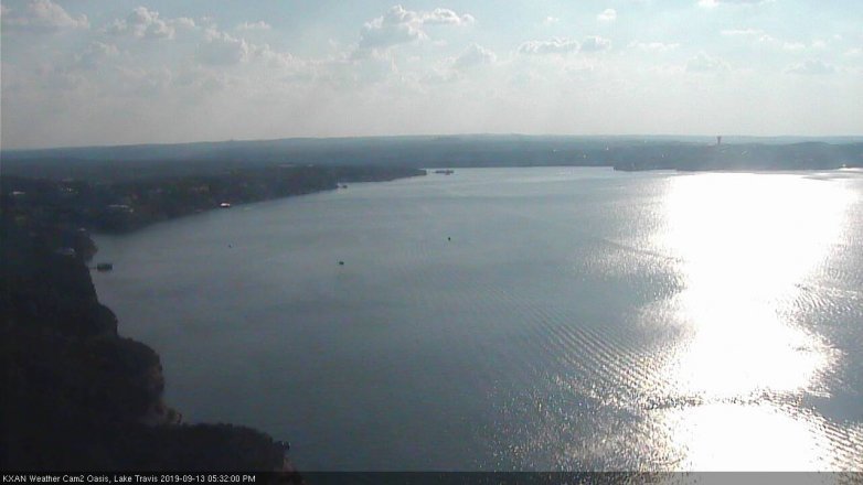 Lake Travis webcam, September 13, 2019 4:35 PM CT