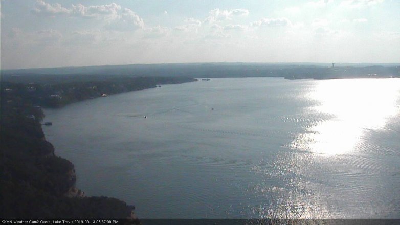 Lake Travis webcam, September 13, 2019 4:40 PM CT
