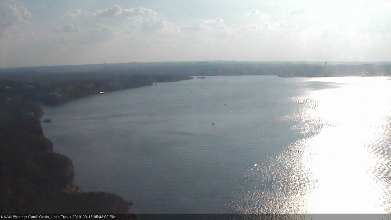 Lake Travis webcam, September 13, 2019 4:45 PM CT