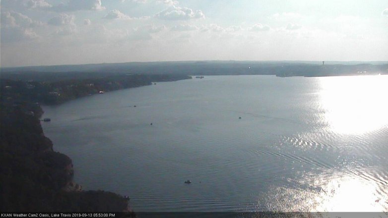 Lake Travis webcam, September 13, 2019 4:55 PM CT