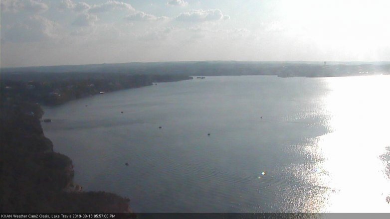 Lake Travis webcam, September 13, 2019 5:00 PM CT