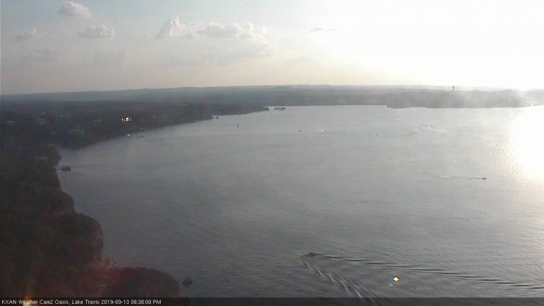 Lake Travis webcam, September 13, 2019 5:40 PM CT