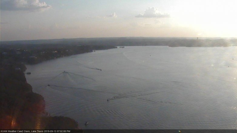 Lake Travis webcam, September 13, 2019 6:05 PM CT