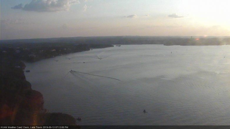 Lake Travis webcam, September 13, 2019 6:15 PM CT