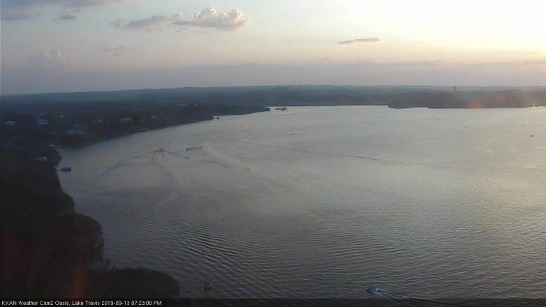 Lake Travis webcam, September 13, 2019 6:25 PM CT