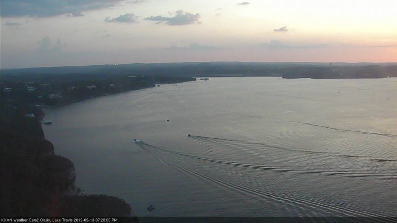 Lake Travis webcam, September 13, 2019 6:30 PM CT