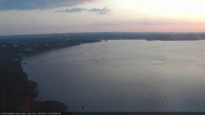 Lake Travis webcam, September 13, 2019 6:35 PM CT