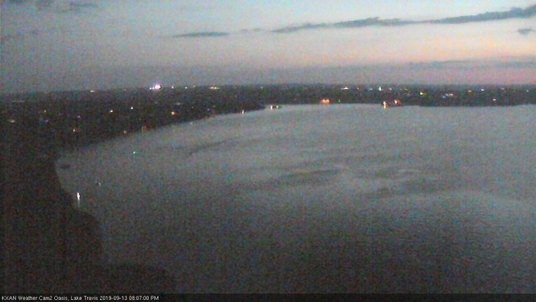 Lake Travis webcam, September 13, 2019 7:10 PM CT