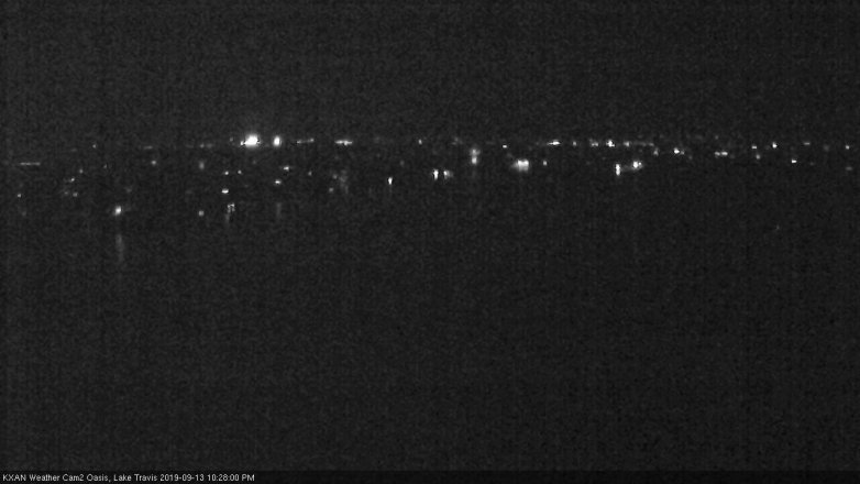 Lake Travis webcam, September 13, 2019 9:30 PM CT