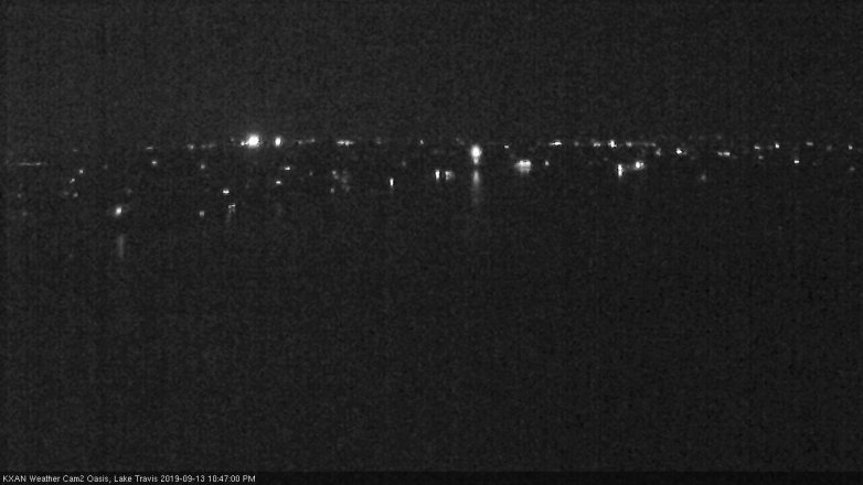 Lake Travis webcam, September 13, 2019 9:50 PM CT