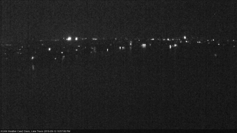 Lake Travis webcam, September 13, 2019 10:00 PM CT
