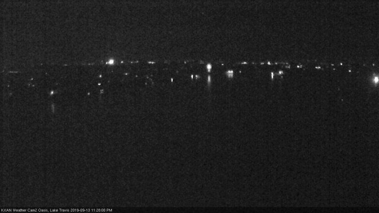 Lake Travis webcam, September 13, 2019 10:30 PM CT