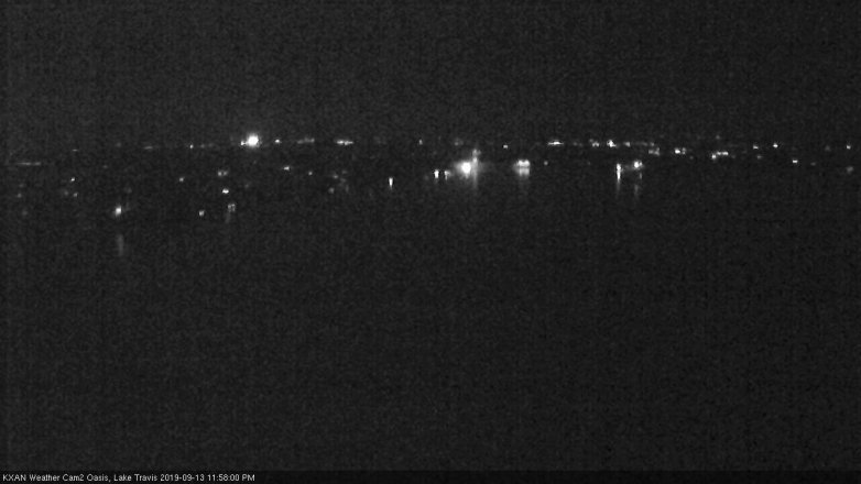 Lake Travis webcam, September 13, 2019 11:00 PM CT