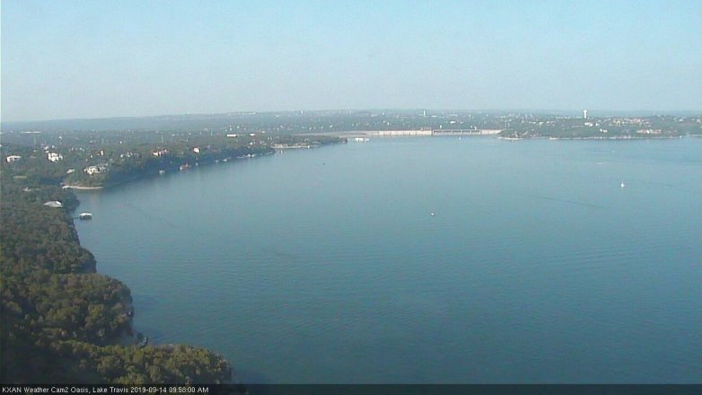 Lake Travis webcam, September 14, 2019 9:00 AM CT