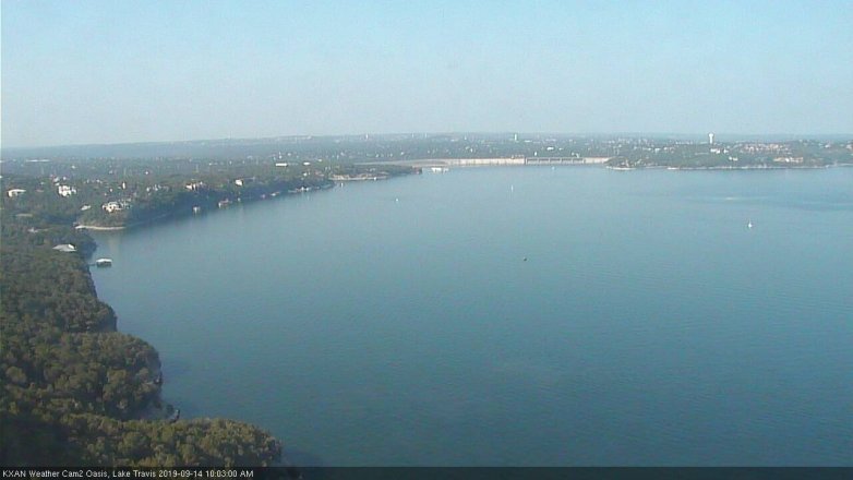 Lake Travis webcam, September 14, 2019 9:05 AM CT