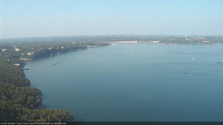 Lake Travis webcam, September 14, 2019 9:10 AM CT