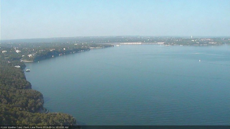 Lake Travis webcam, September 14, 2019 9:20 AM CT