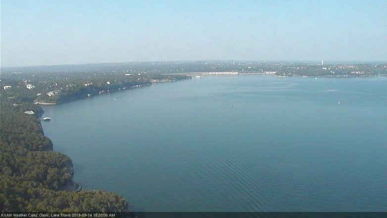 Lake Travis webcam, September 14, 2019 9:30 AM CT