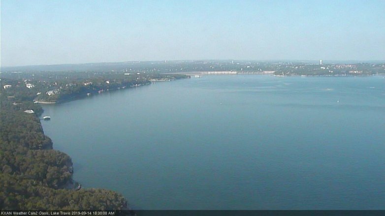 Lake Travis webcam, September 14, 2019 9:40 AM CT