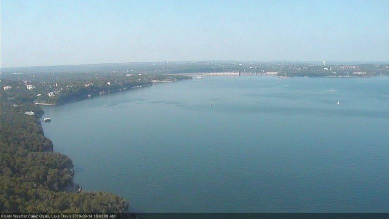 Lake Travis webcam, September 14, 2019 9:45 AM CT