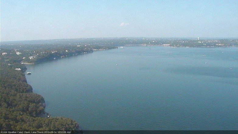 Lake Travis webcam, September 14, 2019 9:55 AM CT