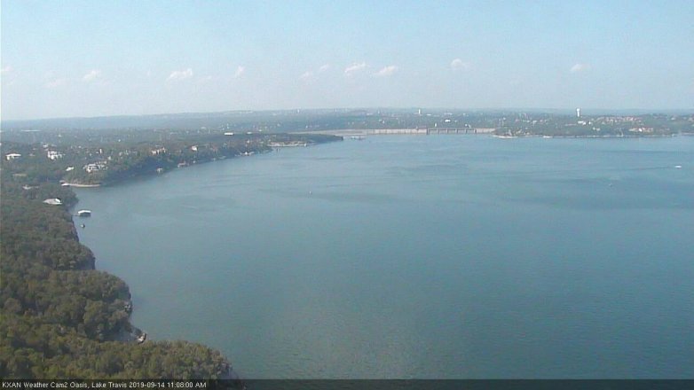 Lake Travis webcam, September 14, 2019 10:10 AM CT
