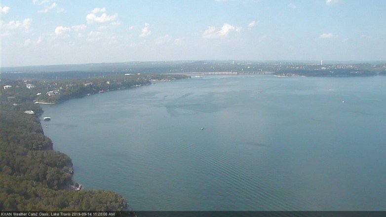 Lake Travis webcam, September 14, 2019 10:30 AM CT