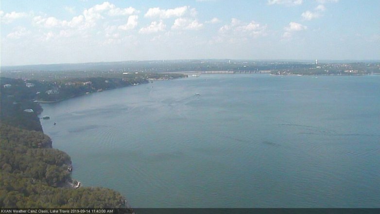 Lake Travis webcam, September 14, 2019 10:45 AM CT