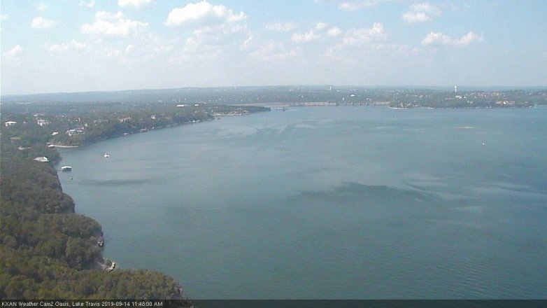 Lake Travis webcam, September 14, 2019 10:50 AM CT