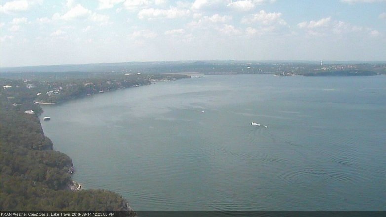 Lake Travis webcam, September 14, 2019 11:25 AM CT