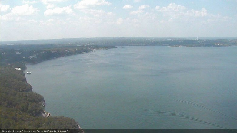 Lake Travis webcam, September 14, 2019 11:40 AM CT