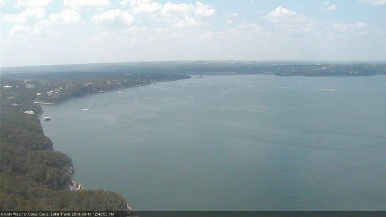Lake Travis webcam, September 14, 2019 11:45 AM CT