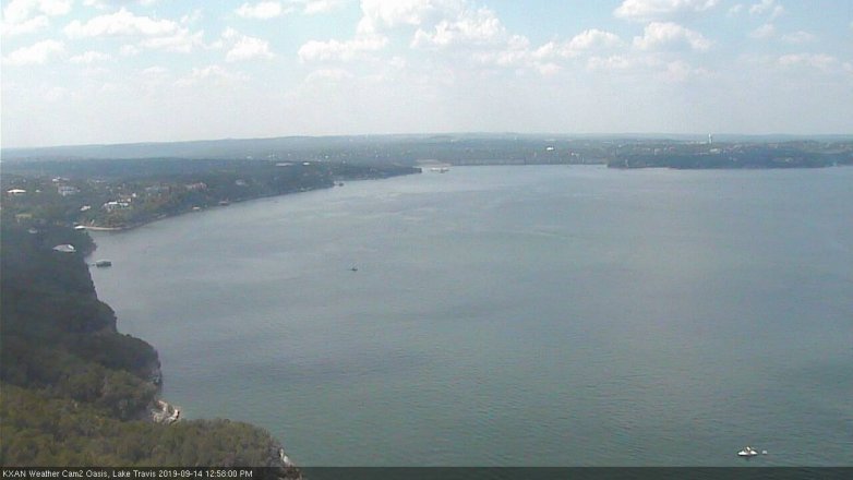 Lake Travis webcam, September 14, 2019 12:00 PM CT