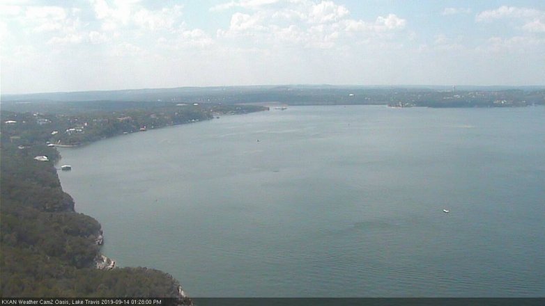 Lake Travis webcam, September 14, 2019 12:30 PM CT