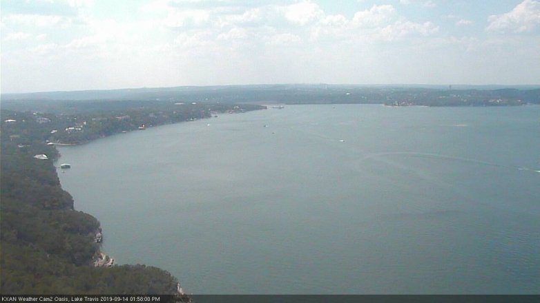 Lake Travis webcam, September 14, 2019 1:00 PM CT