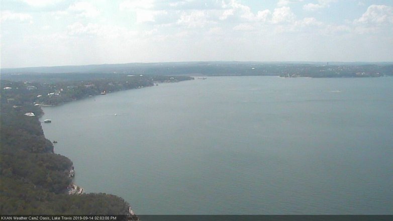 Lake Travis webcam, September 14, 2019 1:05 PM CT